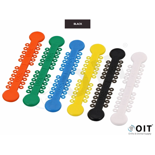 G&H VERSA-TIE ELASTOMERIC LIGATURE TIES BLACK (46x22st)