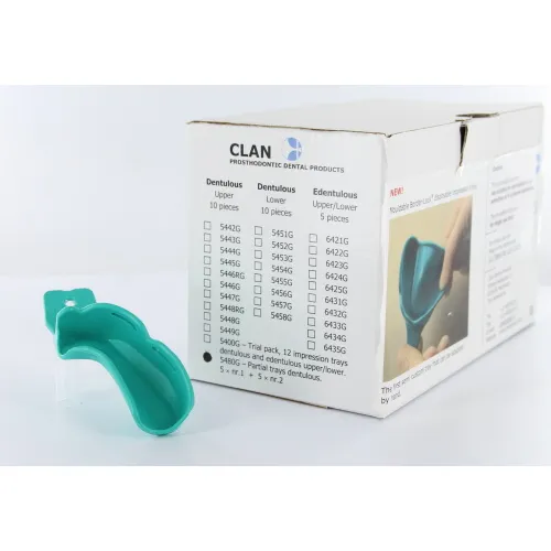 CLAN BORDER-LOCK AFDRUKLEPELSET DISPOSABLE PARTIEEL GROEN NR.5480G (10st)