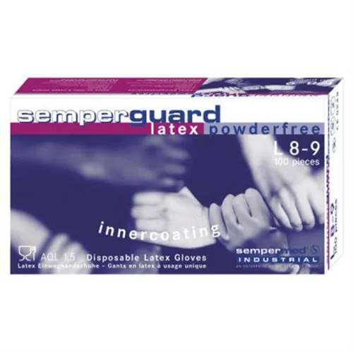 SEMPERMED SEMPERGUARD HANDSCHOENEN POEDERVRIJ LATEX MEDIUM (100st)