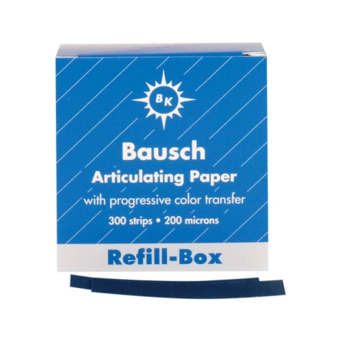 BAUSCH ARTIKULATIEPAPIER BK1001 200µ BLAUW (52x18mm/300 strips)