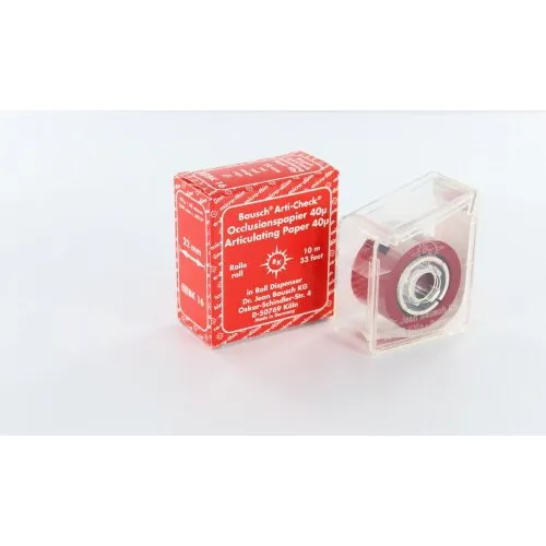 BAUSCH ARTIKULATIEPAPIER BK16 40µ ROOD OP ROL (22mmx10mtr)