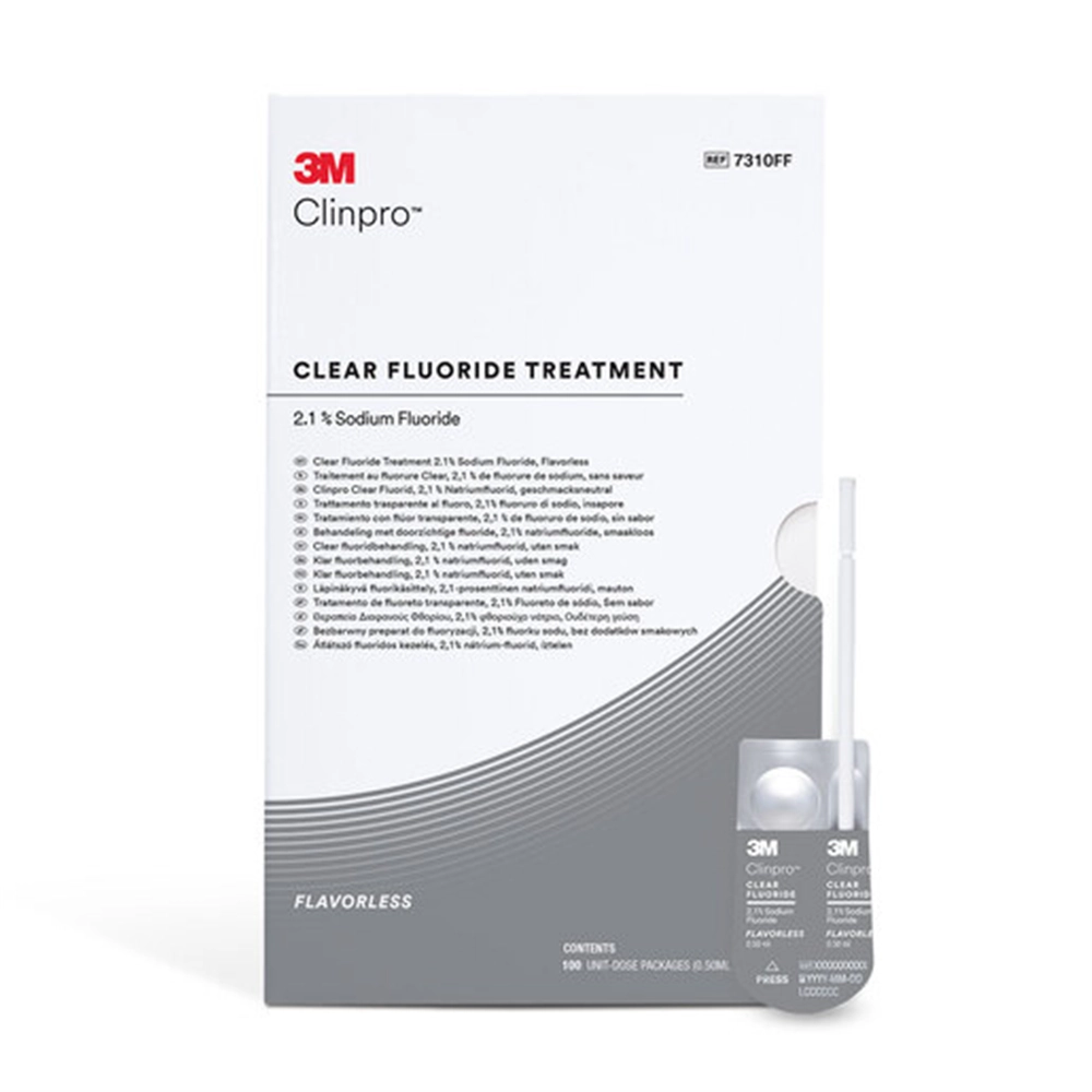 051929 - 3M CLINPRO CLEAR FLUORIDEBEHANDELING L-POP NEUTRAAL (100x0,50ml) 7310FF