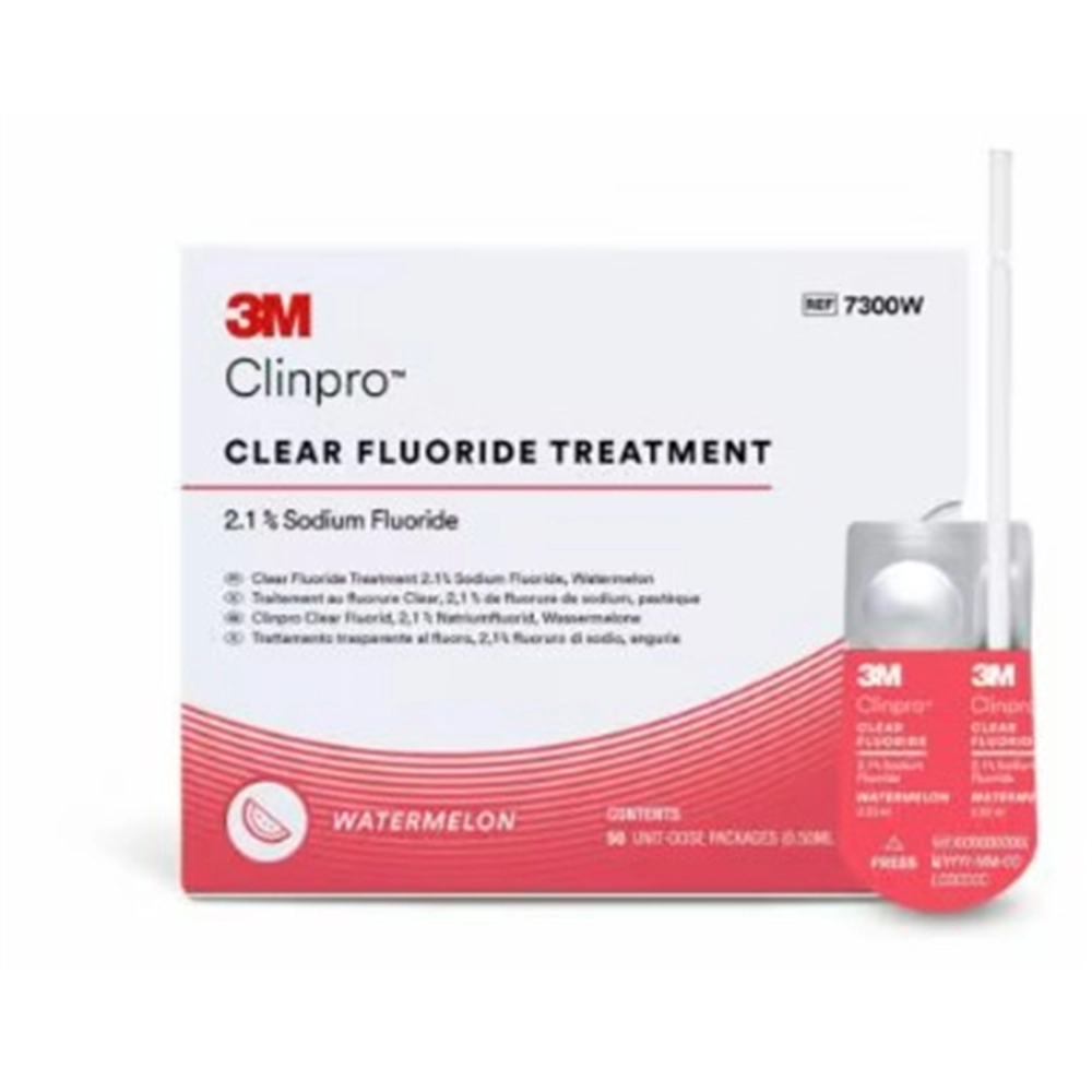 051931 - 3M CLINPRO CLEAR FLUORIDEBEHANDELING L-POP WATERMELOEN (50x0,50ml) 7300W