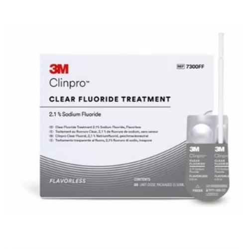 3M CLINPRO CLEAR FLUORIDEBEHANDELING L-POP NEUTRAAL (50x0,50ml) 7300FF