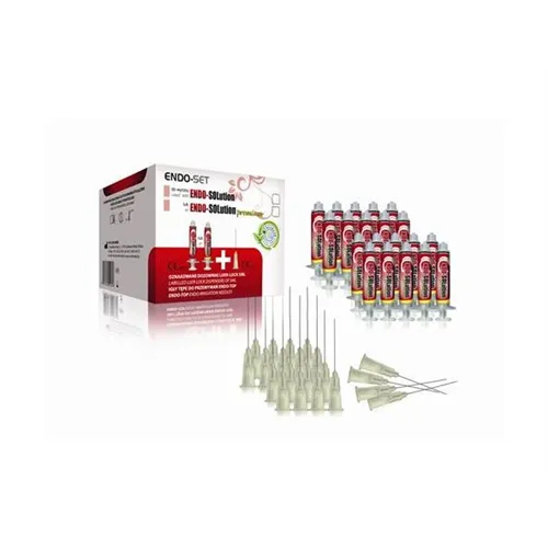CERKAMED ENDO SET ENDO-SOLUTION PR (20x5cc spuitjes met label en spoelnaalden 30G)