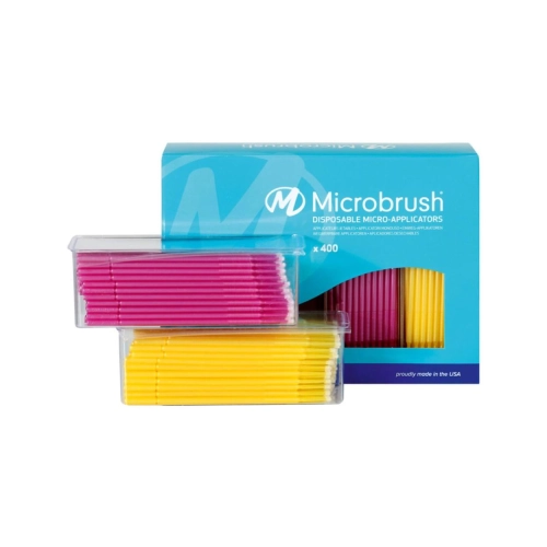 MICROBRUSH TUBE SERIES APPLICATORS NAVULVERPAKKING ROZE/GEEL FIJN 1,5mm (4x100st)