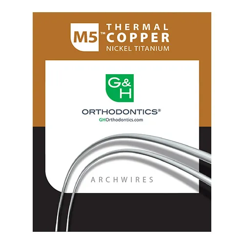 G&H M5 HEATERS THERMAL NiTi ARCHWIRES EUROPA II .017x.025 LOWER (25st)