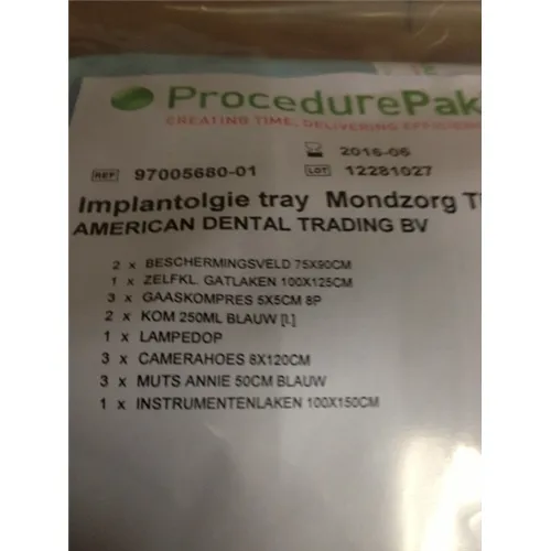 MÖLNLYCKE IMPLANTOLOGIE TRAY CENTRUM VOOR MONDZORG