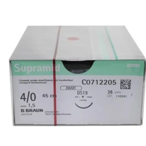 B. BRAUN SUPRAMID HECHTMATERIAAL 4-0 MET NAALD DS19 45cm (36st)