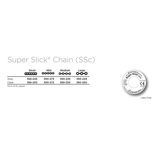 TP ORTHODONTICS SUPER SLICK POWER CHAIN SMALL GREY