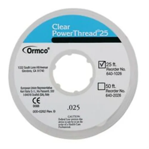 ORMCO ELASTIC POWER THREAD CLEAR (0,25/50ft) 640-2026