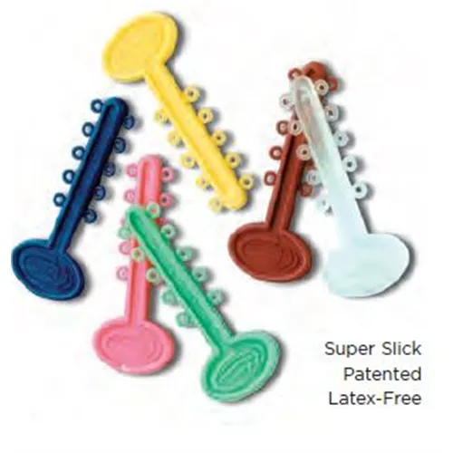 TP ORTHODONTICS  SUPER SLICK LIGATURES TIES BURGUNDY (40X10)