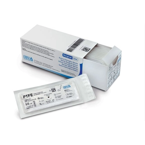 OMNIA PTFE HECHTDRAAD 4-0 MET 16mm 3/8 CIRKEL BUITENSNIJDENDE NAALD 75cm (12st)