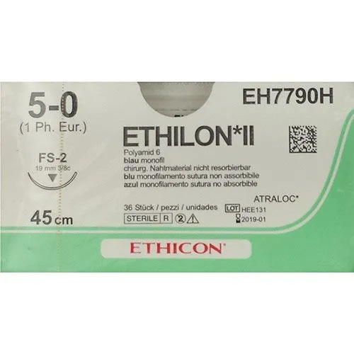 J&J ETHILON 5-0 EH7790H MET NAALD FS2 45cm (36st)