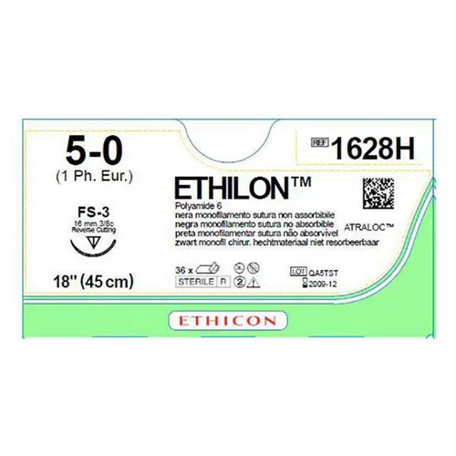 J&J ETHILON 5-0 1628H ZWART MET NAALD FS3 45cm (36st)