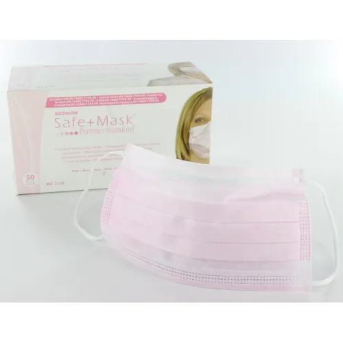 MEDICOM MONDMASKERS SAFE+MASK PREMIER MET ELASTIEK ROZE (50st)