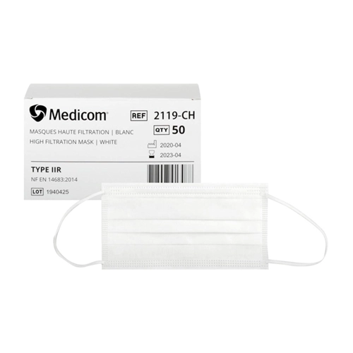 MEDICOM MONDMASKERS SAFE+MASK PREMIER MET ELASTIEK WIT (50st)