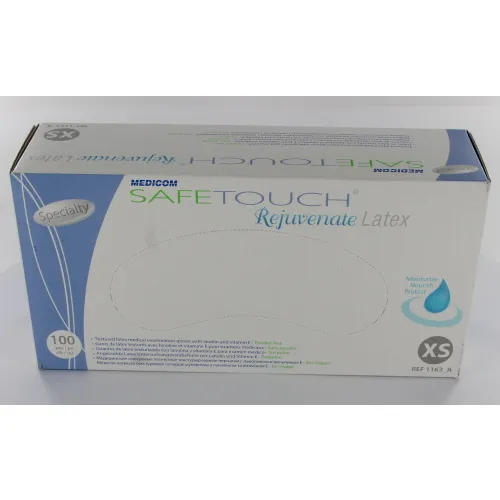 MEDICOM SAFETOUCH REJUVENATE HANDSCHOENEN POEDERVRIJ LATEX EXTRA-SMALL (100st)