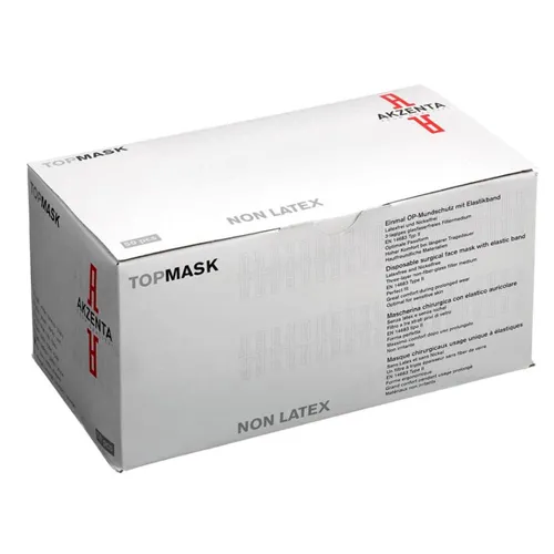 AKZENTA MONDMASKERS TOPMASK MET ELASTIEK BLAUW (50st)