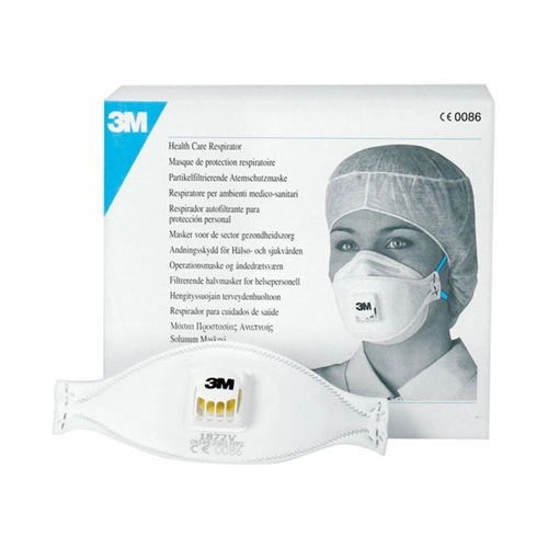 3M ESPE FFP2 MONDNEUSMASKERS MET VENTIEL  ELASTIEK WIT NR.1872V+ (10st)