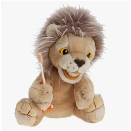 DENLO POETSPOP KLEINE LEEUW (20-25cm) INCLUSIEF TANDENBORSTEL