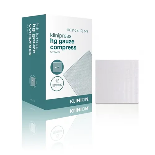 KLINION HG COMPRESS GAASJES STERIEL 5x5cm/12 laags (100st)