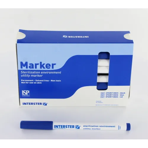 INTERSTER PERMANENT MARKEERSTIFT BLAUW