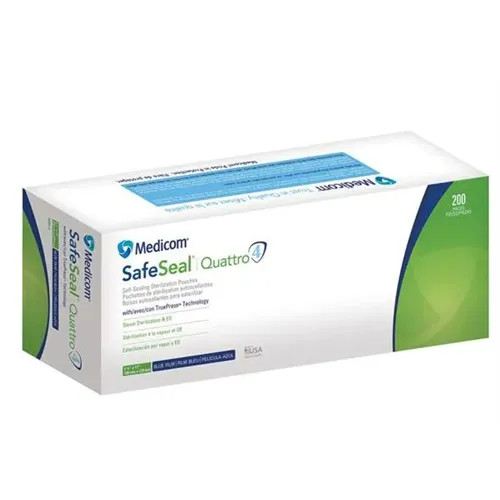 MEDICOM SAFE-SEAL QUATTRO STERILISATIE ZAKJES 254x356mm (200st) ref 88035