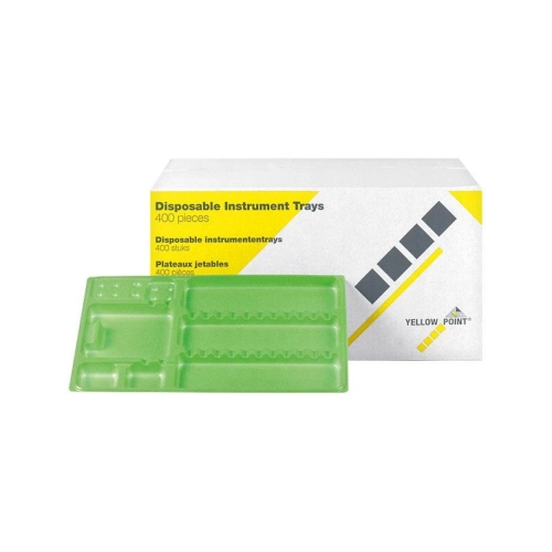 YELLOW POINT INSTRUMENTEN TRAYS 28x18cm GROEN (400st)