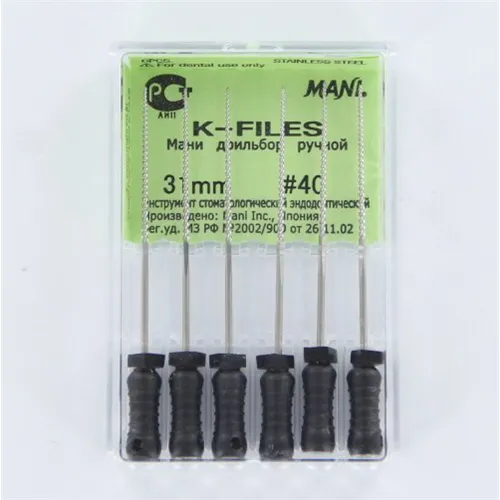 MANI K-FILES 31mm NR.40 ZWART (6st)