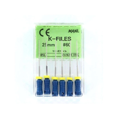 MANI K-FILES 25mm NR.60 BLAUW (6st)