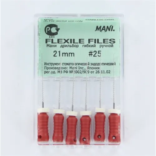 MANI FLEXILE FILES 21mm NR.25 ROOD (6st)