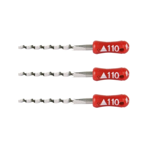 MAILLEFER READY STEEL K-REAMERS 21mm NR.110 STERIEL ROOD (6st)