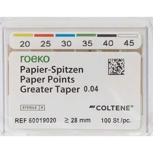 ROEKO PAPER POINTS GREATER TAPER .04 NR.40 ZWART (100st)
