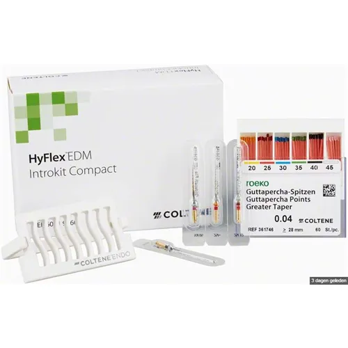 COLTENE ENDO HYFLEX EDM INTROKIT COMPACT (Organizer, HyFlex EDM Shaping Set, 40/.04 Finisher File, Roeko GP Greater Taper)