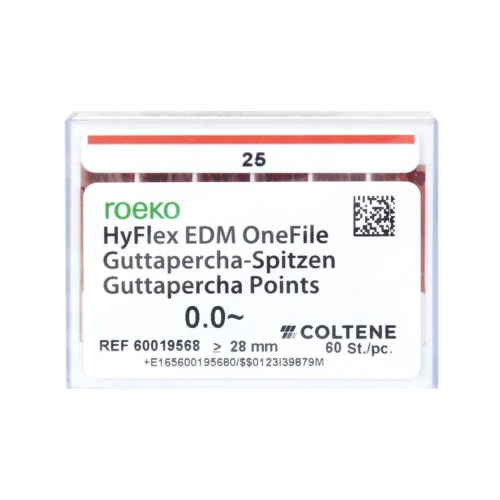 Coltene Endo Hyflex Guttapercha Points Edm Onefile .00 Nr.25 (60st