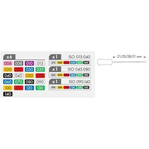 MAILLEFER READY STEEL K-FILES 28mm NR.110 STERIEL ROOD (6st)