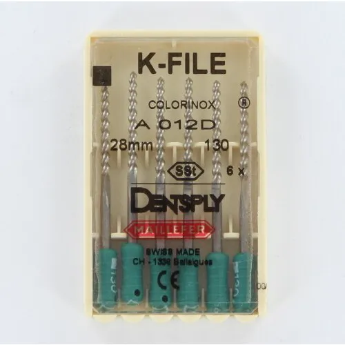MAILLEFER READY STEEL K-FILES 28mm NR.130 STERIEL GROEN (6st)