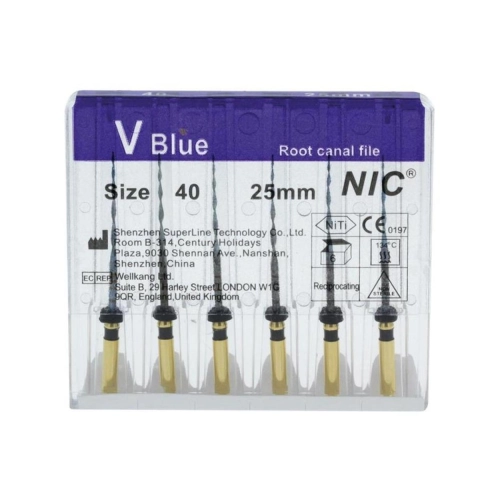 NIC RECIPROCEREND V-BLUE FILE 25mm R40 ZWART (6st)