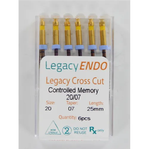 LEGACY ENDO CROSS CUT 25mm .07 NR. 20 GEEL (6st)