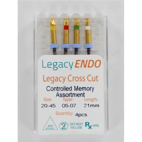 LEGACY ENDO CROSS CUT 21mm ASSORTED 20/07, 25/07, 35/06, 45/05 (4st)