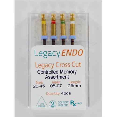 LEGACY ENDO CROSS CUT 25mm ASSORTED 20/07, 25/07, 35/06, 45/05 (4st)