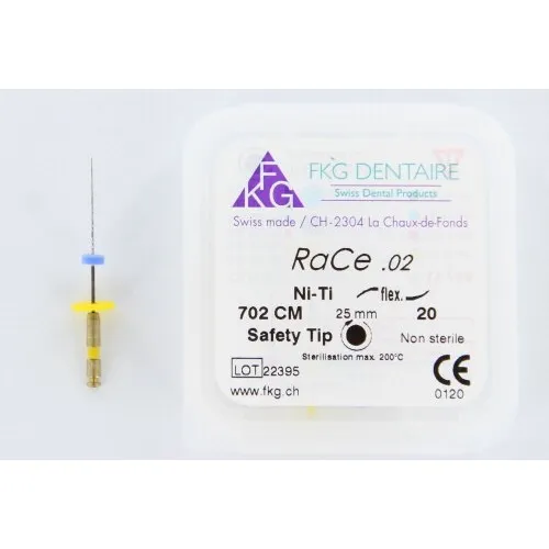 FKG RaCe Ni-Ti .02 25mm NR.20 GEEL (5st)