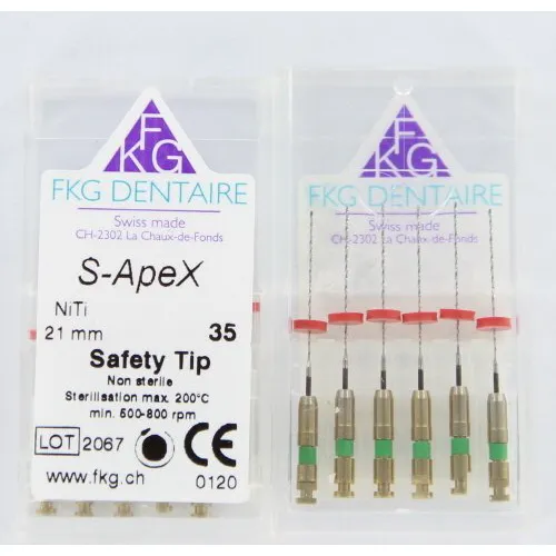 FKG S-APEX Ni-Ti 21mm NR.35 GROEN (6st)