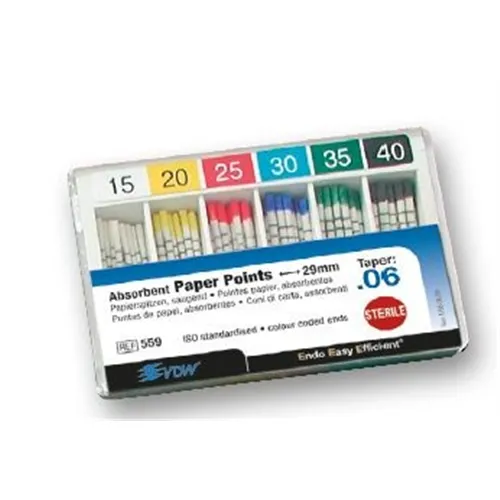 VDW PAPERPOINTS 29mm .06 NR.25 ROOD (120st)