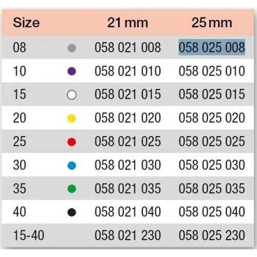 VDW K-REAMERS RA 21mm 30 BLAUW (6st)