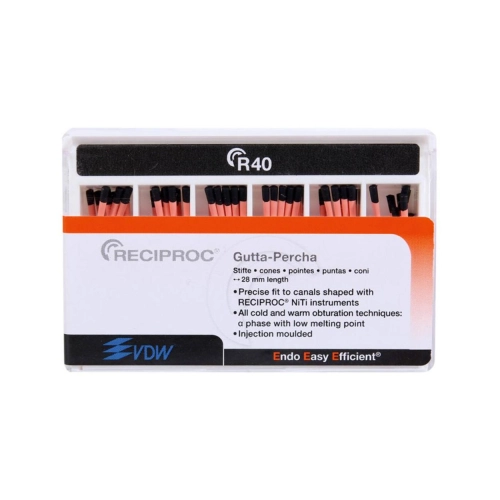 VDW RECIPROC GUTTA PERCHA POINTS VOOR R40 ZWART (60st)