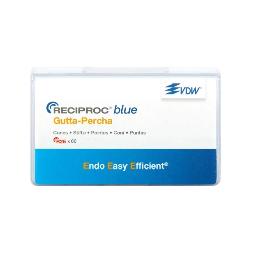 VDW RECIPROC BLUE GUTTA PERCHA POINTS VOOR R25 ROOD (60st)