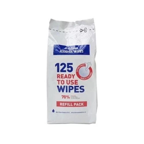 BIO-CLEAN MEDICAL 70% ALCOHOL DESINFECTIE ADD WIPES 20x20cm (125st)