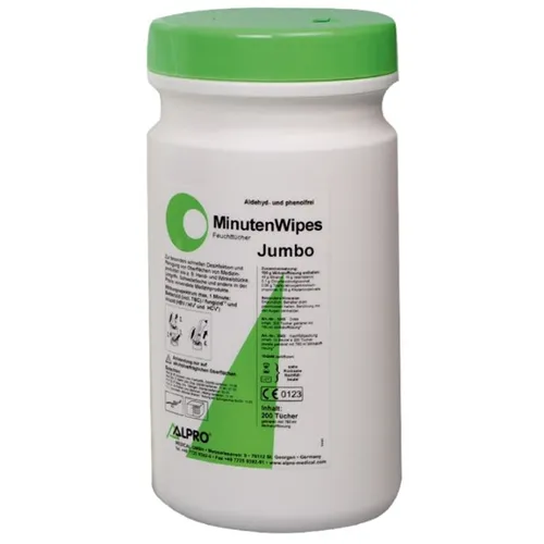 ALPRO MINUTENWIPES JUMBO IN DISPENSER MET REFILL 21x26cm (200st)